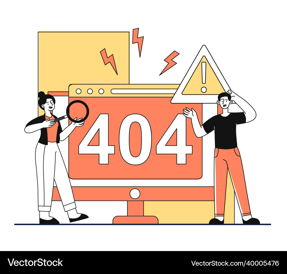 System error concept System error concept Vector Image