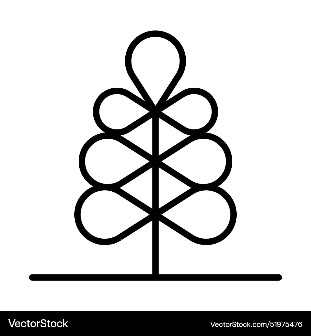 Tree icon in thin line style graphic design Vector Image