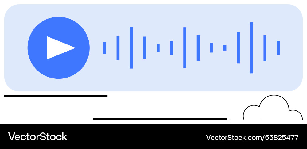 Audio playback interface with soundwave Audio playback interface with soundwave vector image