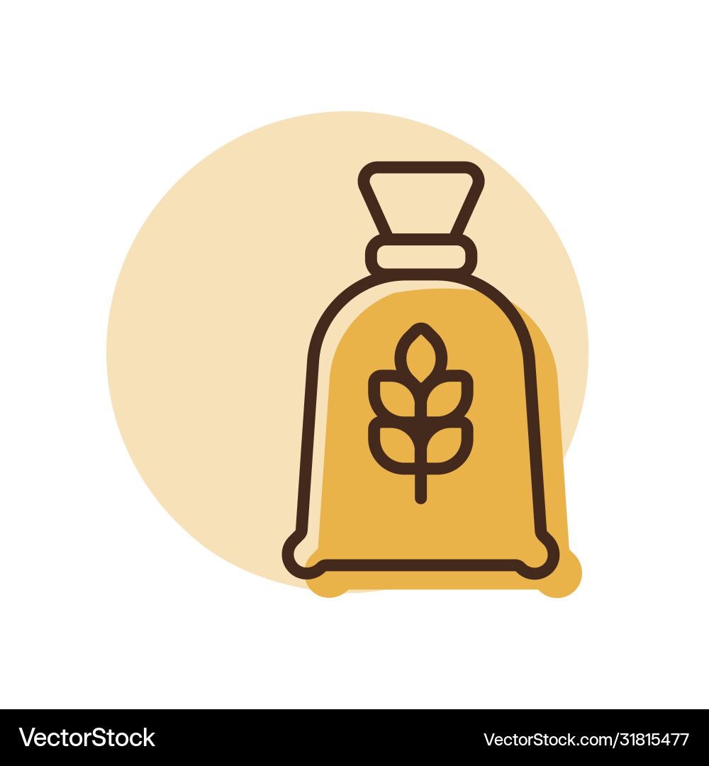 Bag flour icon kitchen appliance Vector Image