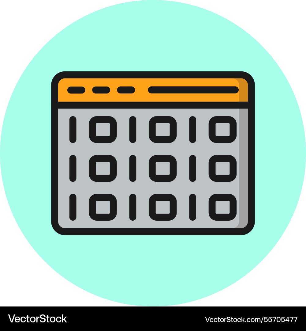 Binary code icon design Vector Image