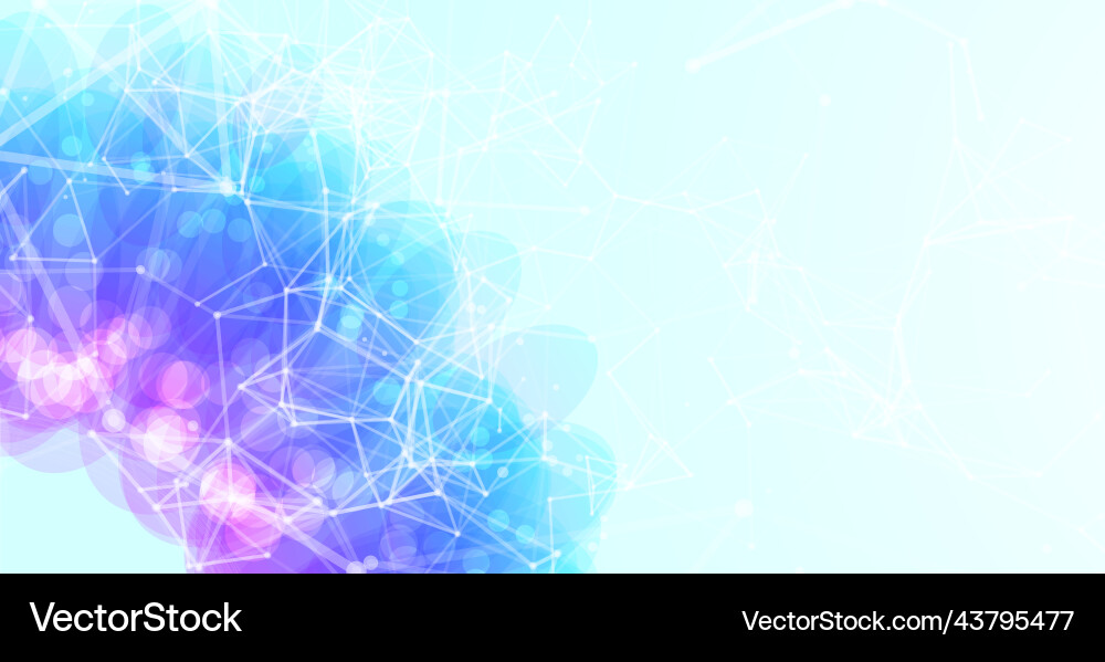 Colorful geometric background with plexus effect Colorful geometric background with plexus effect vector image