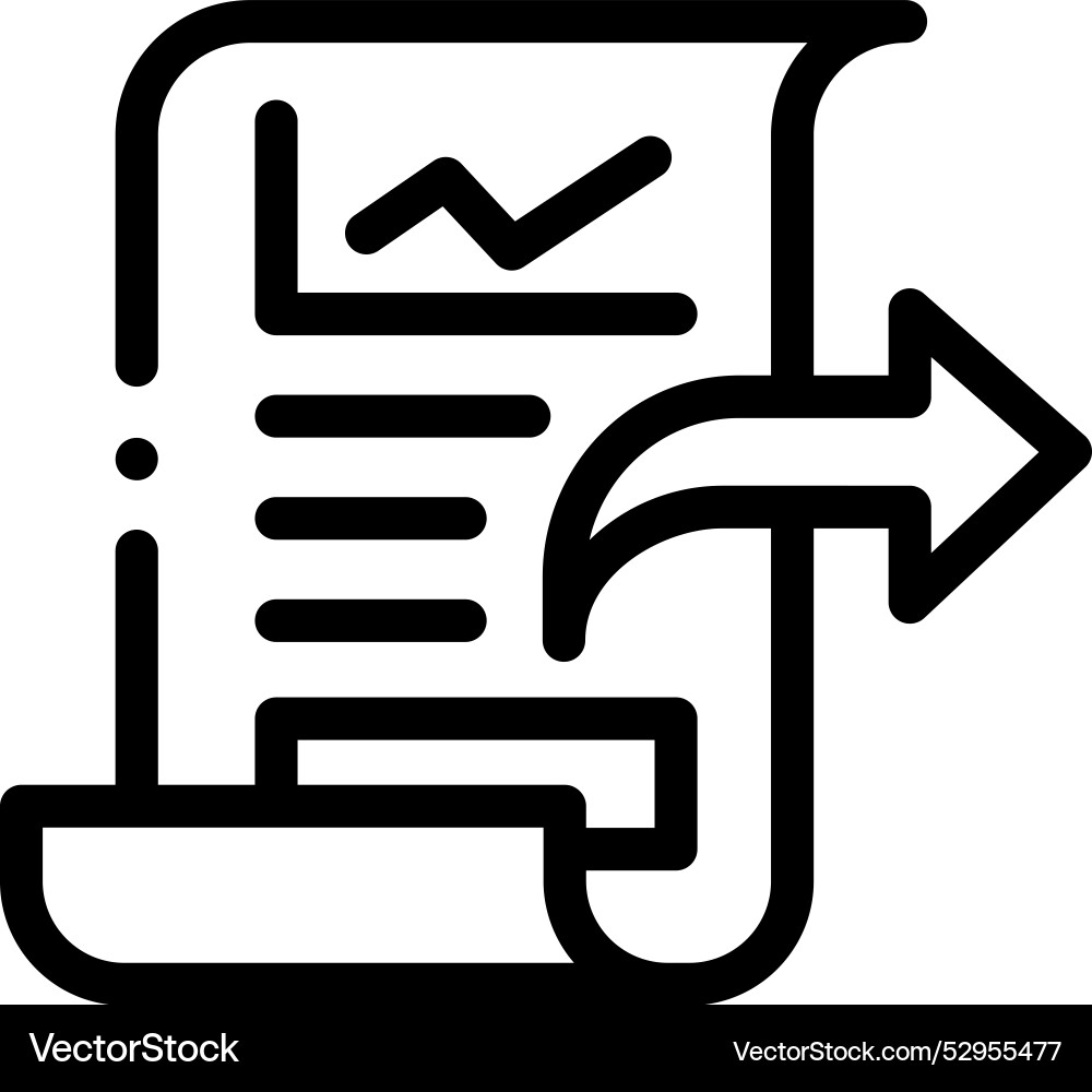 Data sharing icon thin linear style design Vector Image