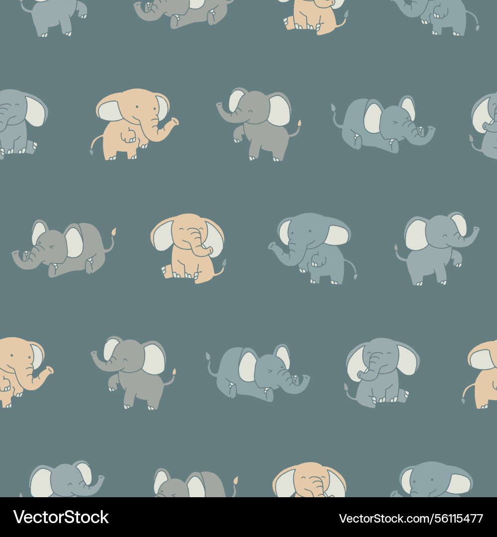 Elephant seamless pattern background for print Elephant seamless pattern background for print Vector Image