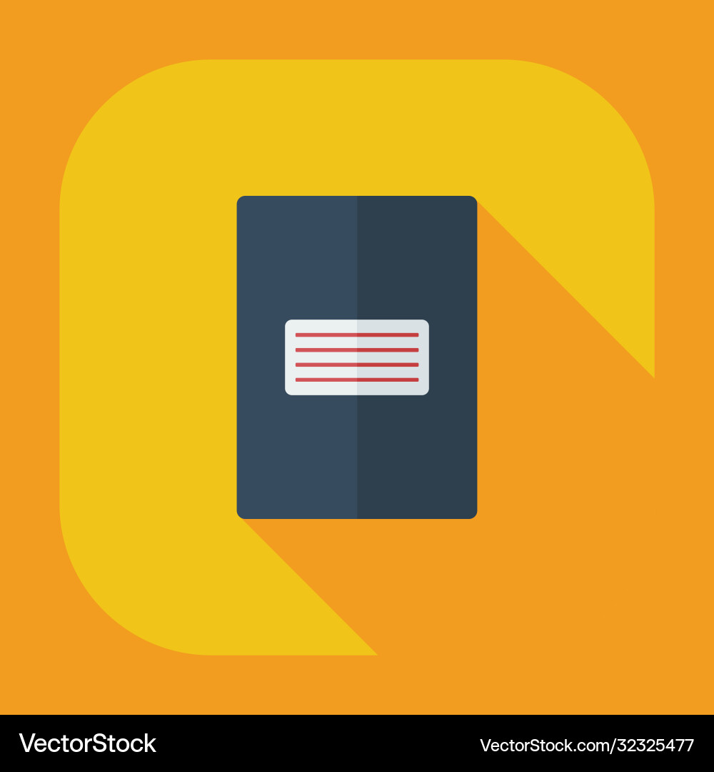Flat modern design with shadow icon notebook Flat modern design with shadow icon notebook vector image