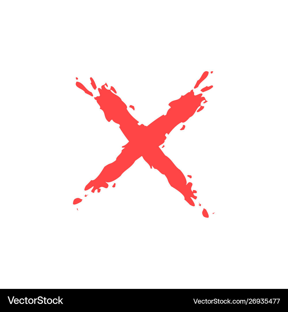 Green check mark and red cross icon set approved Vector Image