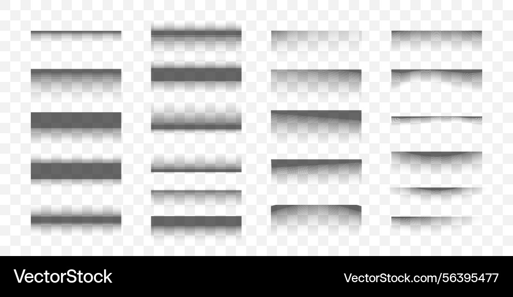 Realistic soft shadows for web design ui mockups Realistic soft shadows for web design ui mockups vector image