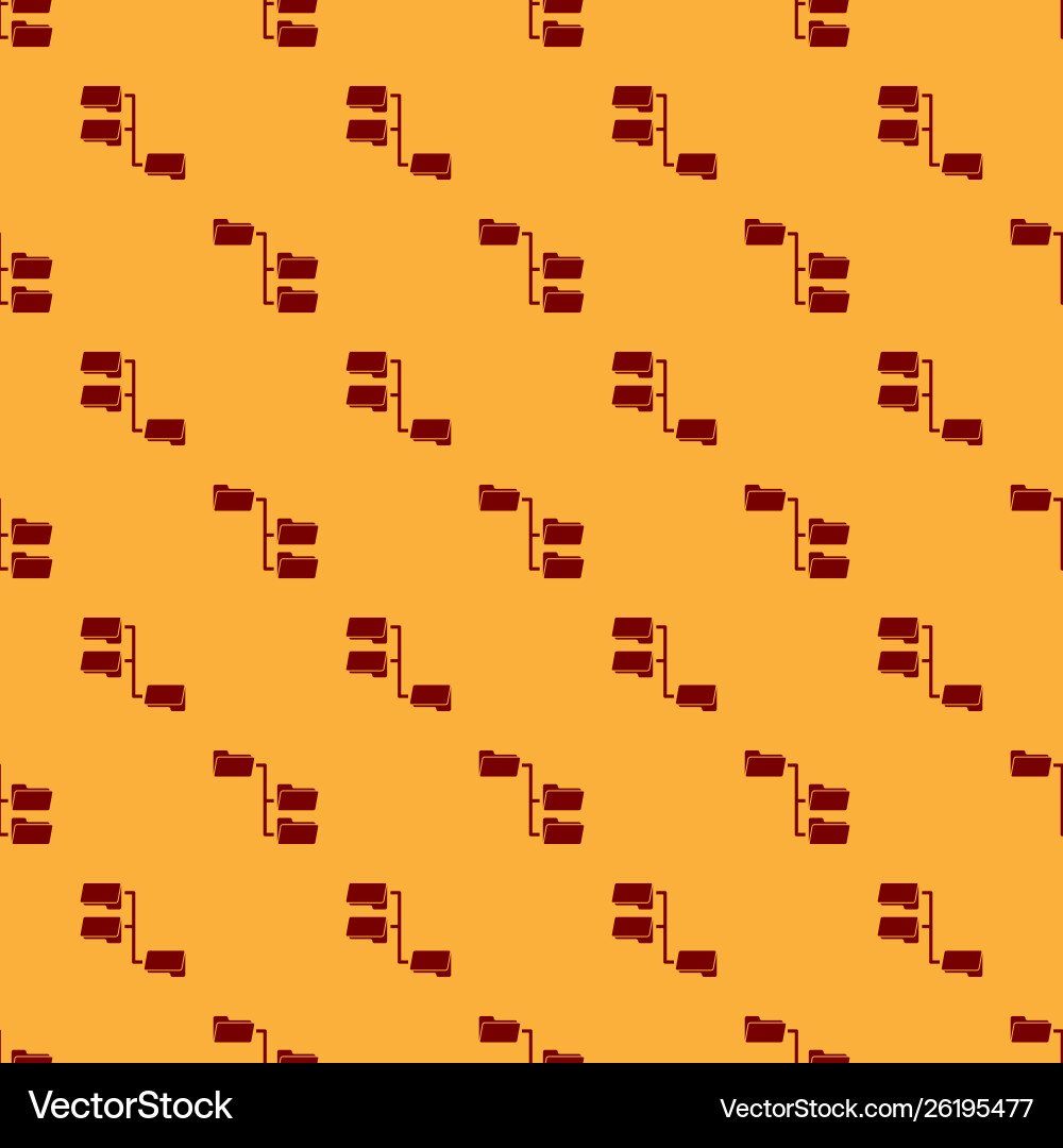 Red folder tree icon isolated seamless pattern Red folder tree icon isolated seamless pattern Vector Image