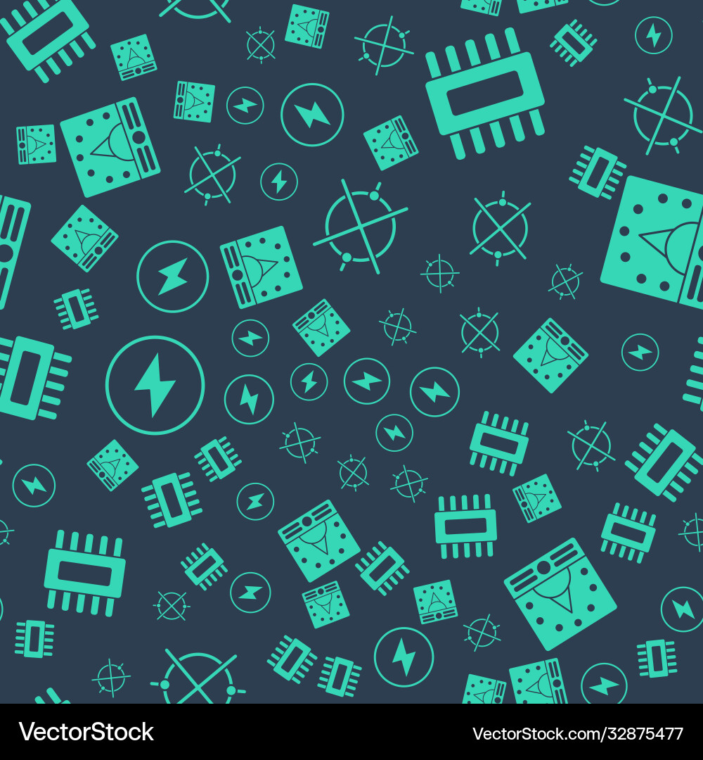 Set electric circuit scheme processor Set electric circuit scheme processor Vector Image