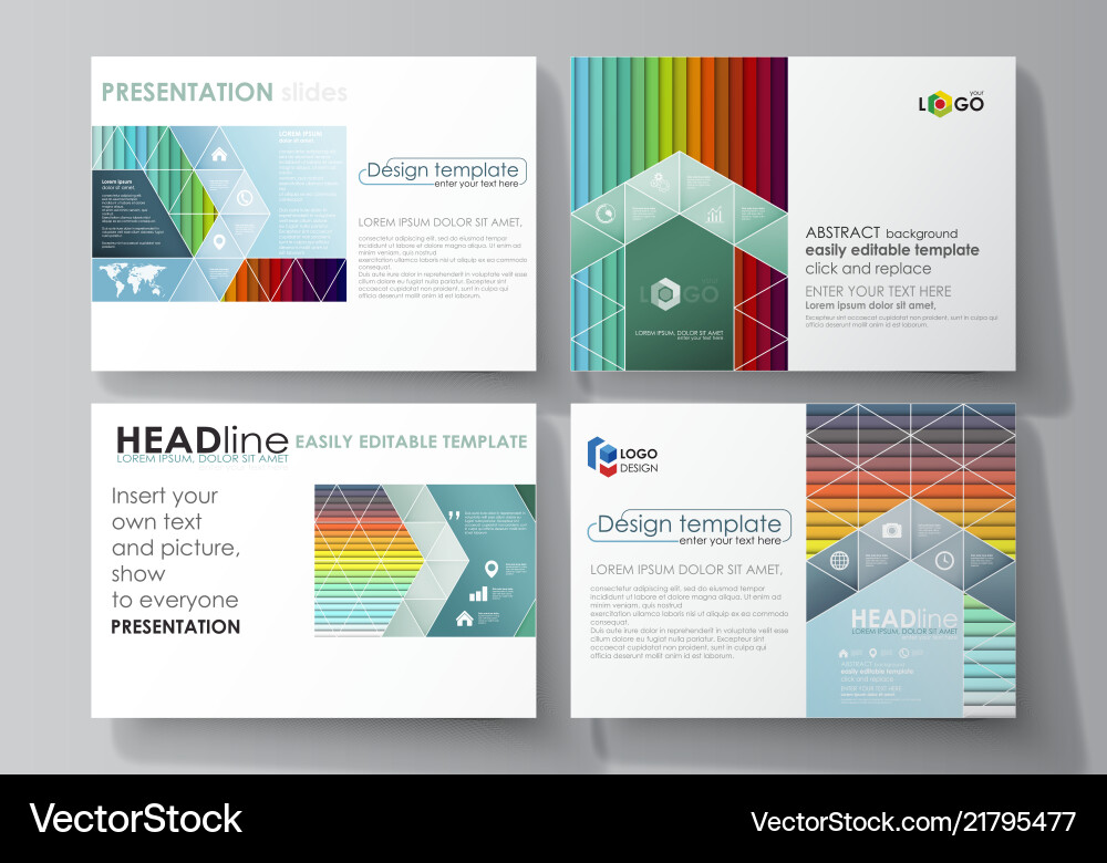 Set of business templates for presentation slides Set of business templates for presentation slides vector image