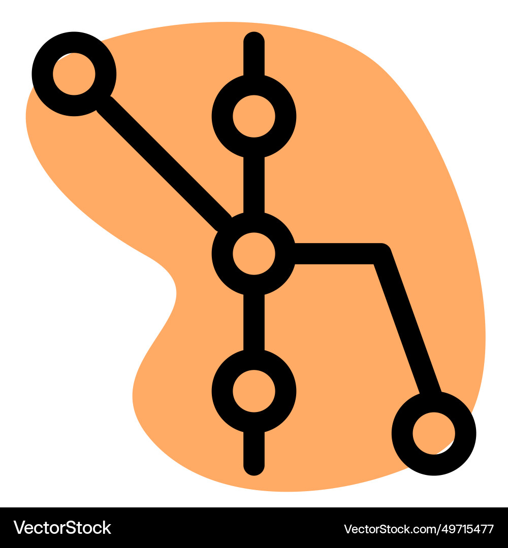 Train system map displaying stops and routes Vector Image