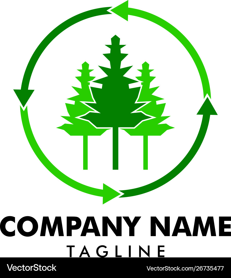 Tree recovery logo design element Vector Image