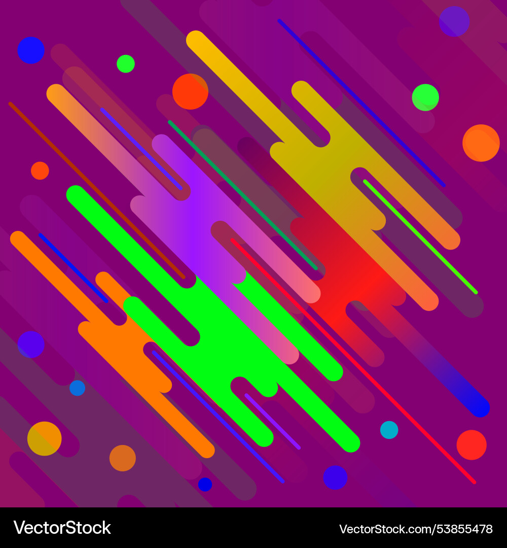 Abstract colorful background of various rounded vector image