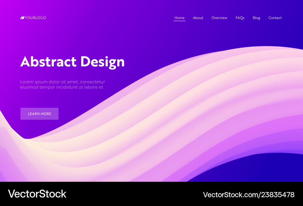 Abstract geometric futuristic wave shape web page Vector Image