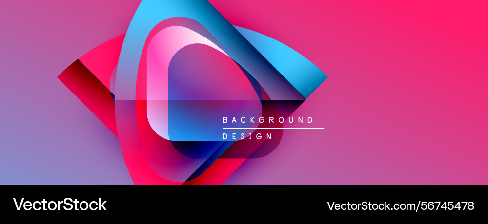 Abstract vibrant design overlapping shapes create Abstract vibrant design overlapping shapes create Vector Image
