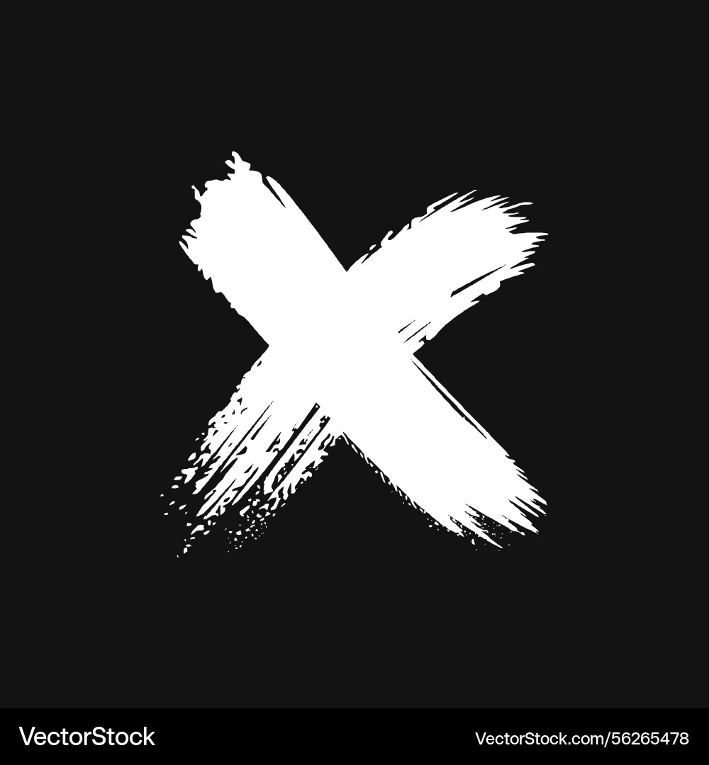 Abstract white x shape formed by two intersecting Abstract white x shape formed by two intersecting Vector Image