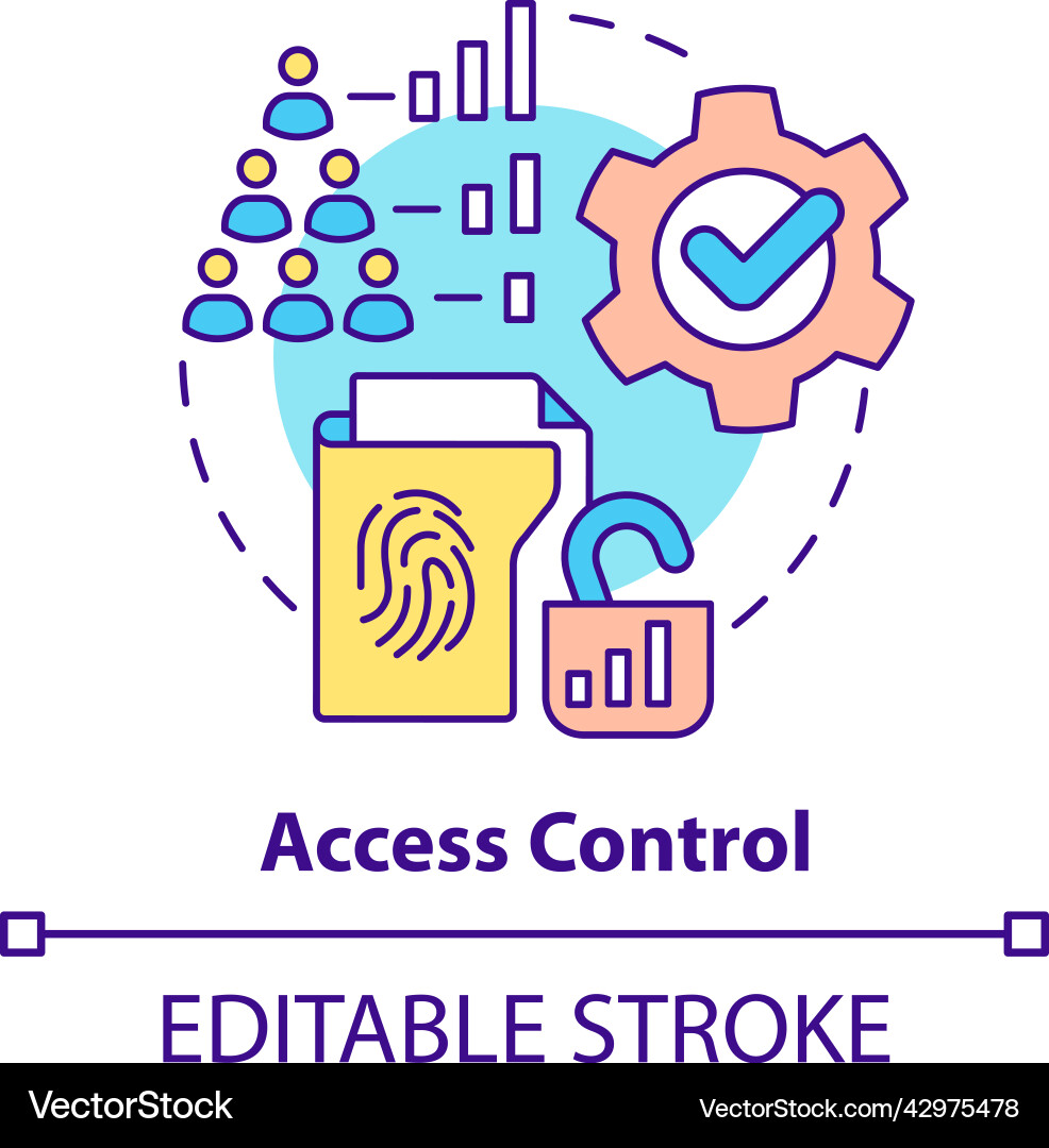 Access control concept icon Vector Image