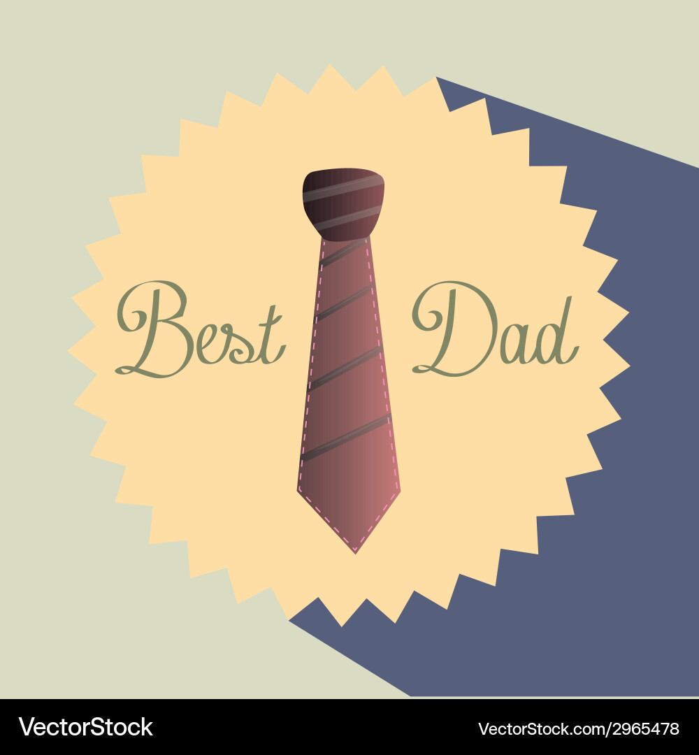 An isolated necktie and text on a button Vector Image