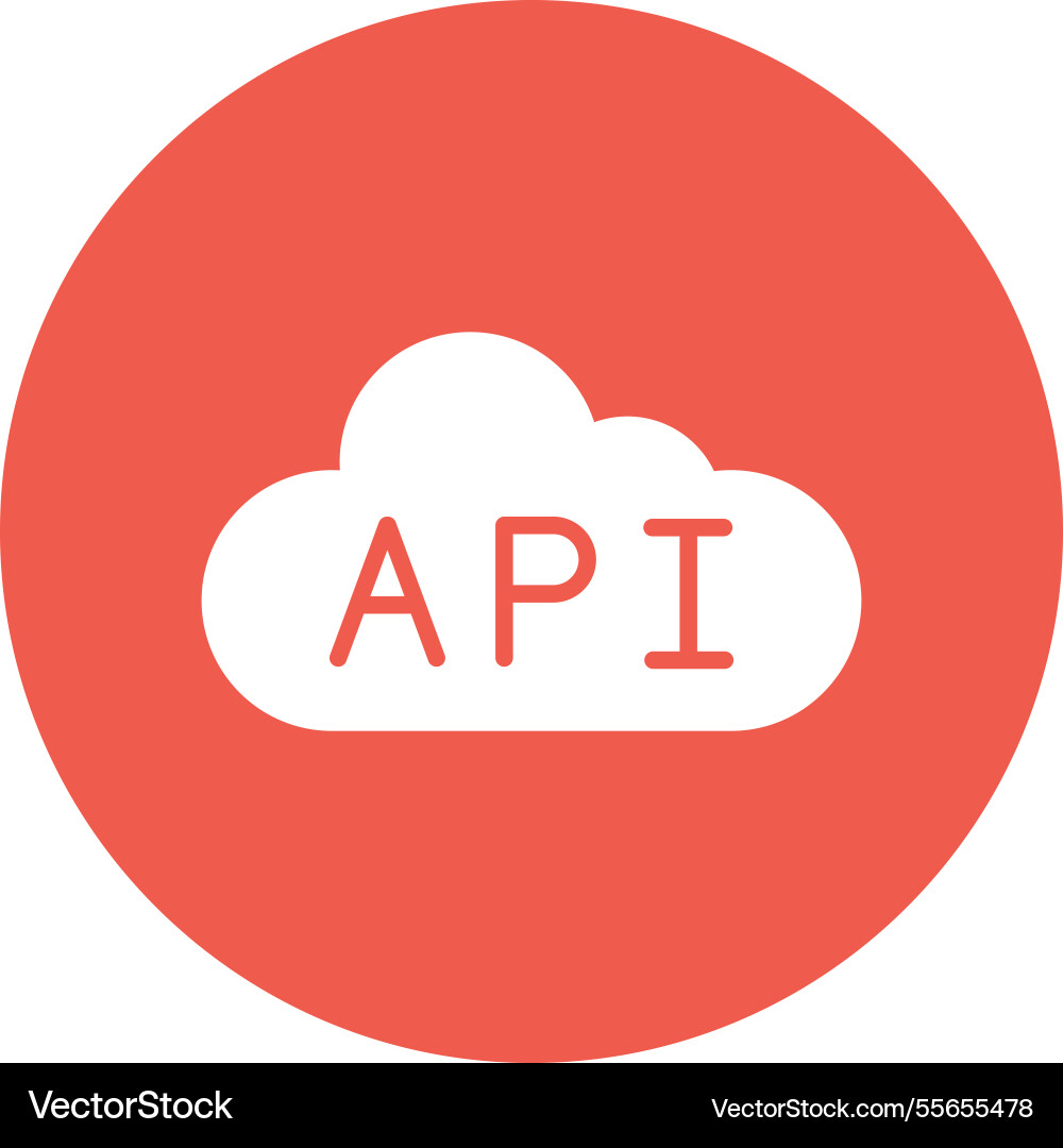 Api icon design vector image