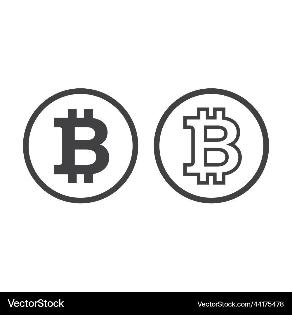 Bitcoin blockchain cryptocurrency gray icon open Bitcoin blockchain cryptocurrency gray icon open vector image