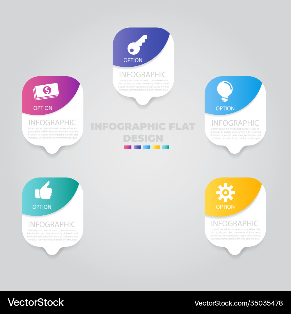 Business data visualization process chart Business data visualization process chart Vector Image