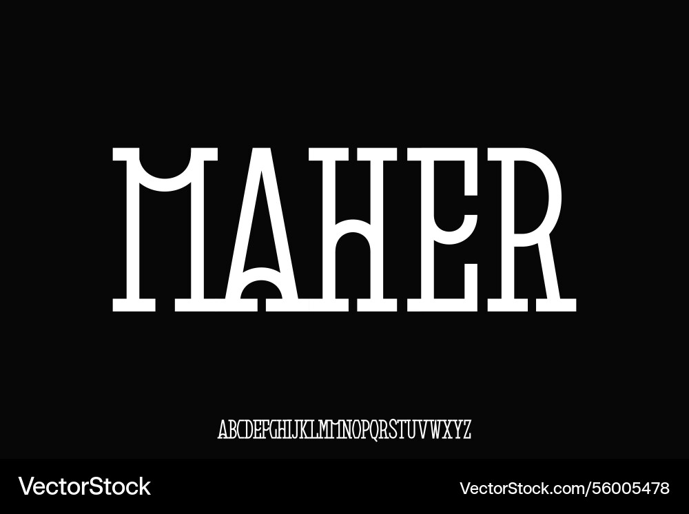 Display alphabet font design suitable Display alphabet font design suitable vector image
