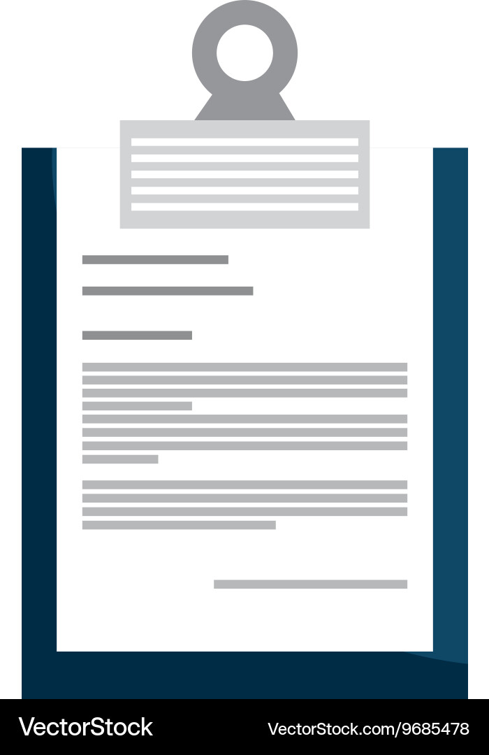 Document or simply sheet isolate flat icon Vector Image