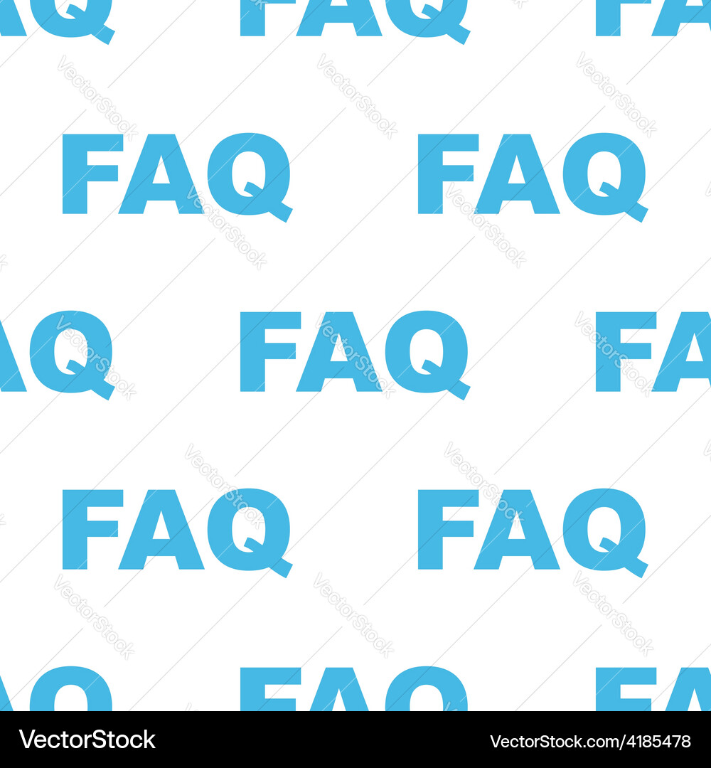 Faq seamless pattern vector image