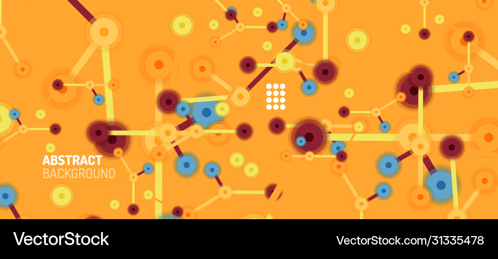 Flat style geometric abstract background round Vector Image