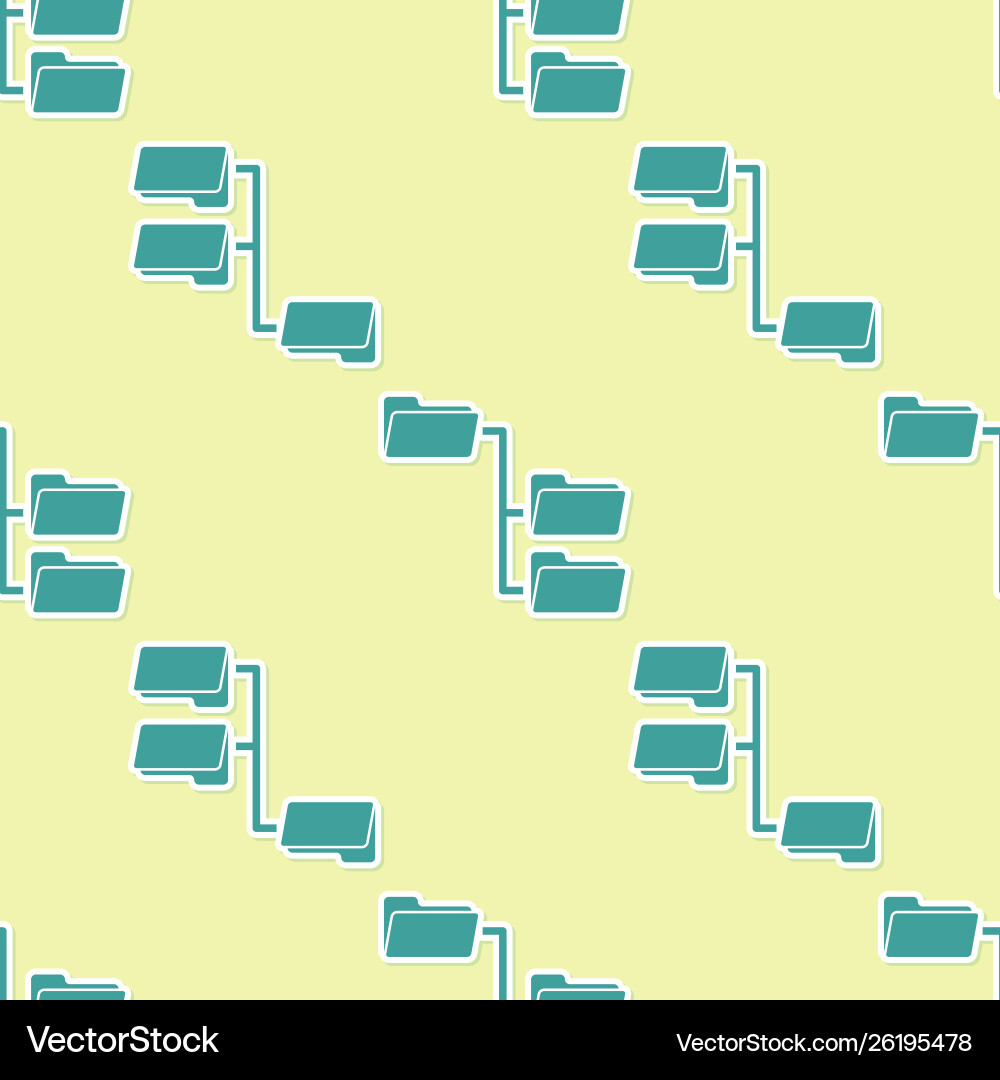 Green folder tree icon isolated seamless pattern Vector Image