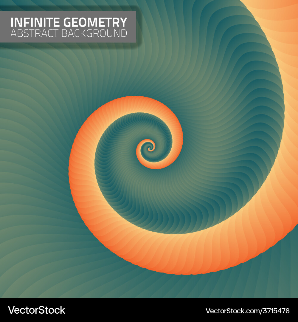 Infinite geometry fractal background Vector Image