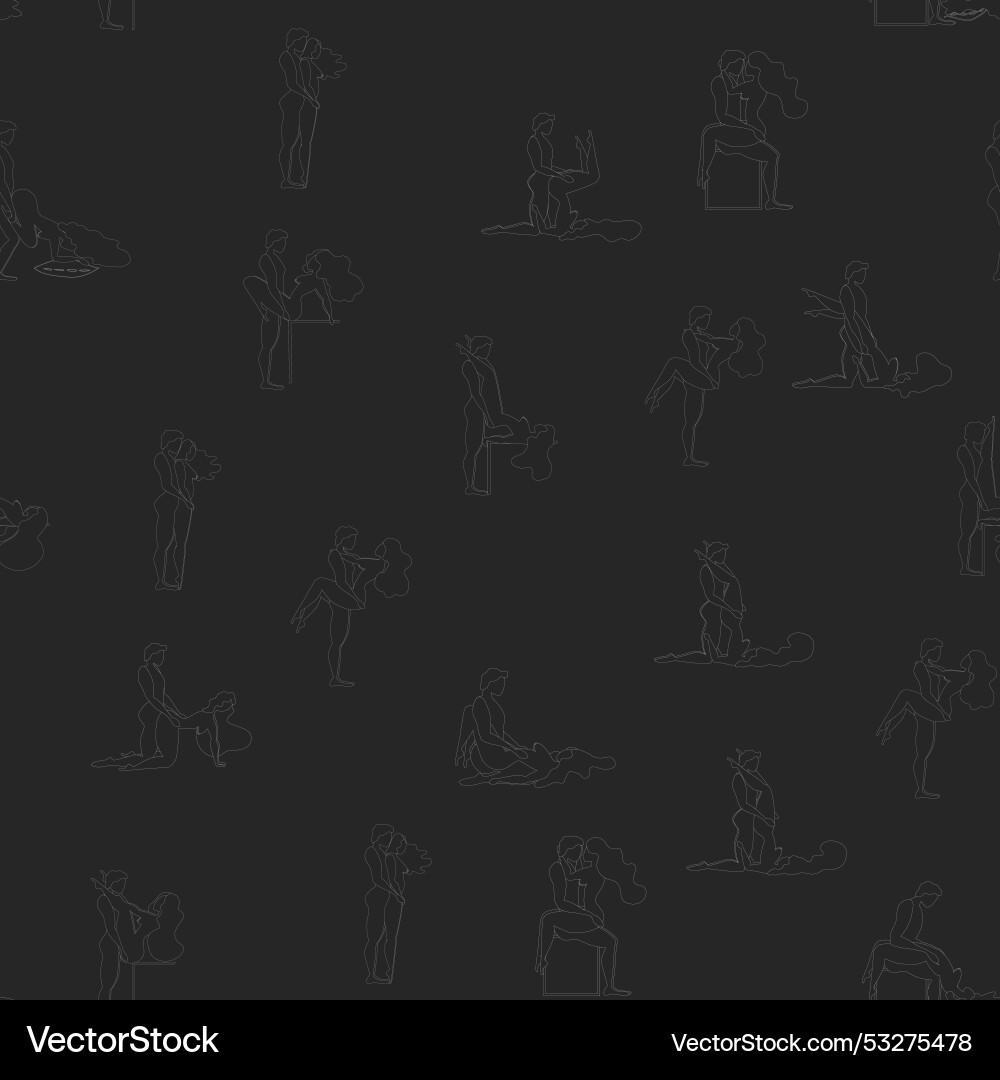 Kama Sutra Pose Pattern Vector Image
