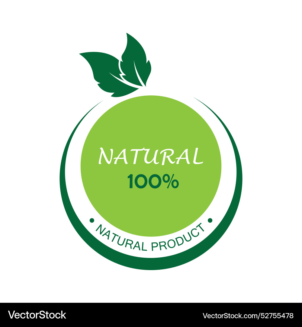 Natürliches Produkt-Logo und Symbol Natürliches Produkt-Logo und Symbol vektorbild