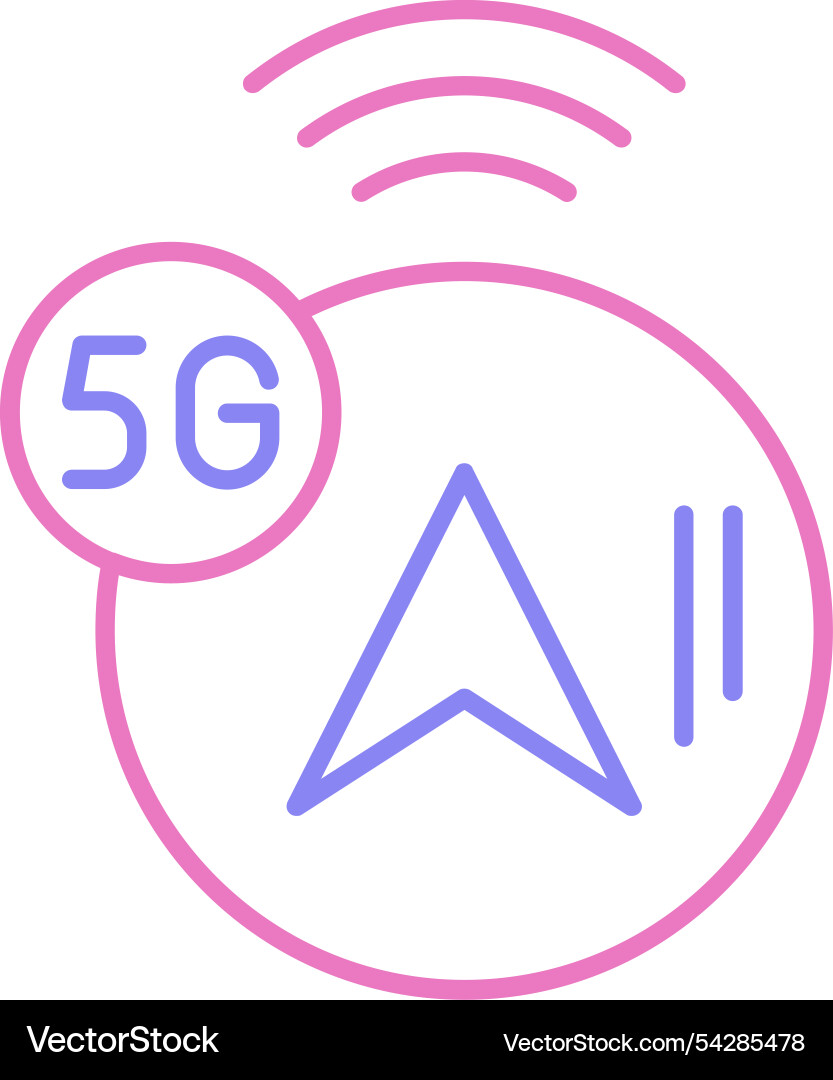 Navigation line two colour icon Vector Image