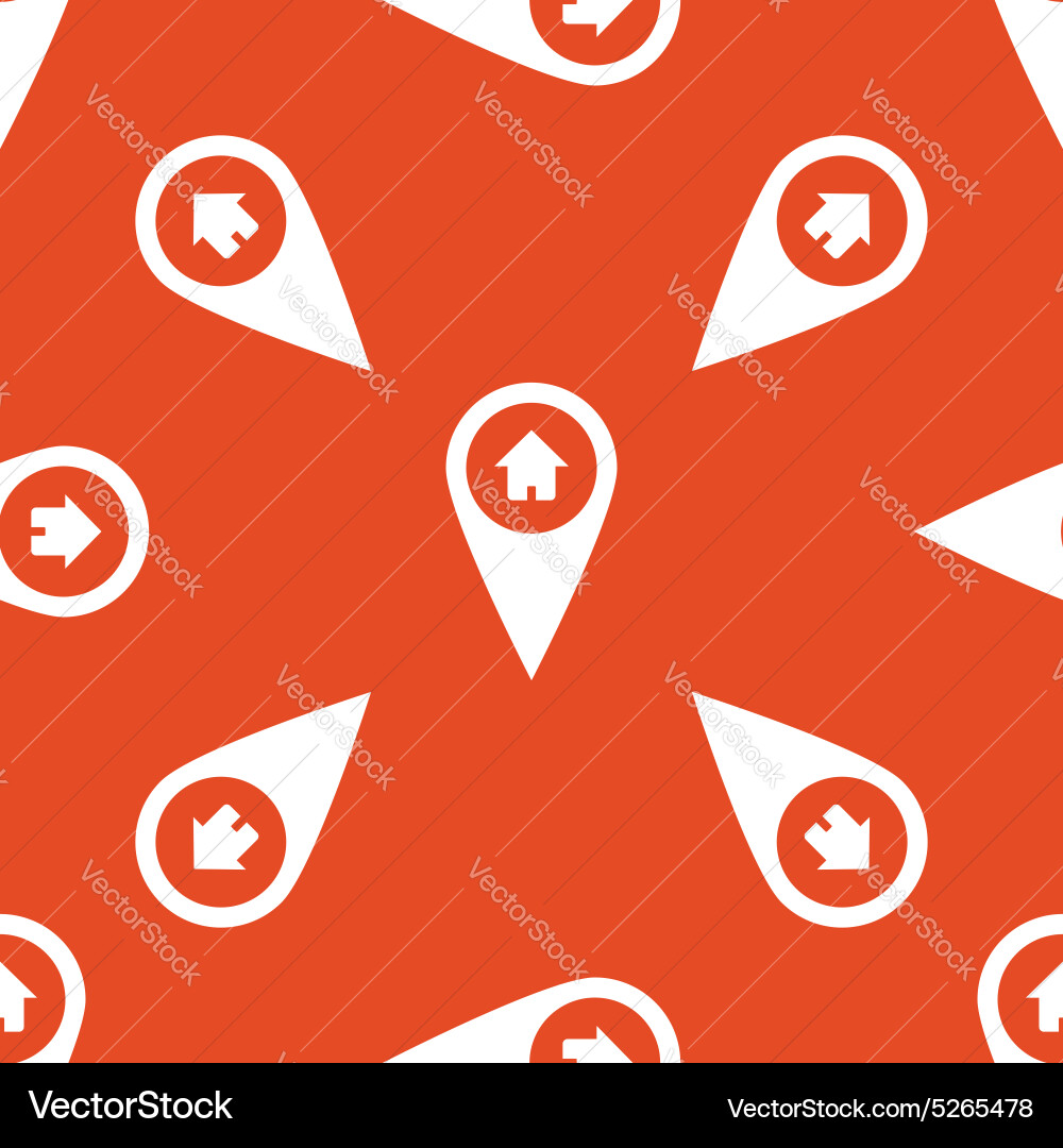 Orange house pointer pattern vector image