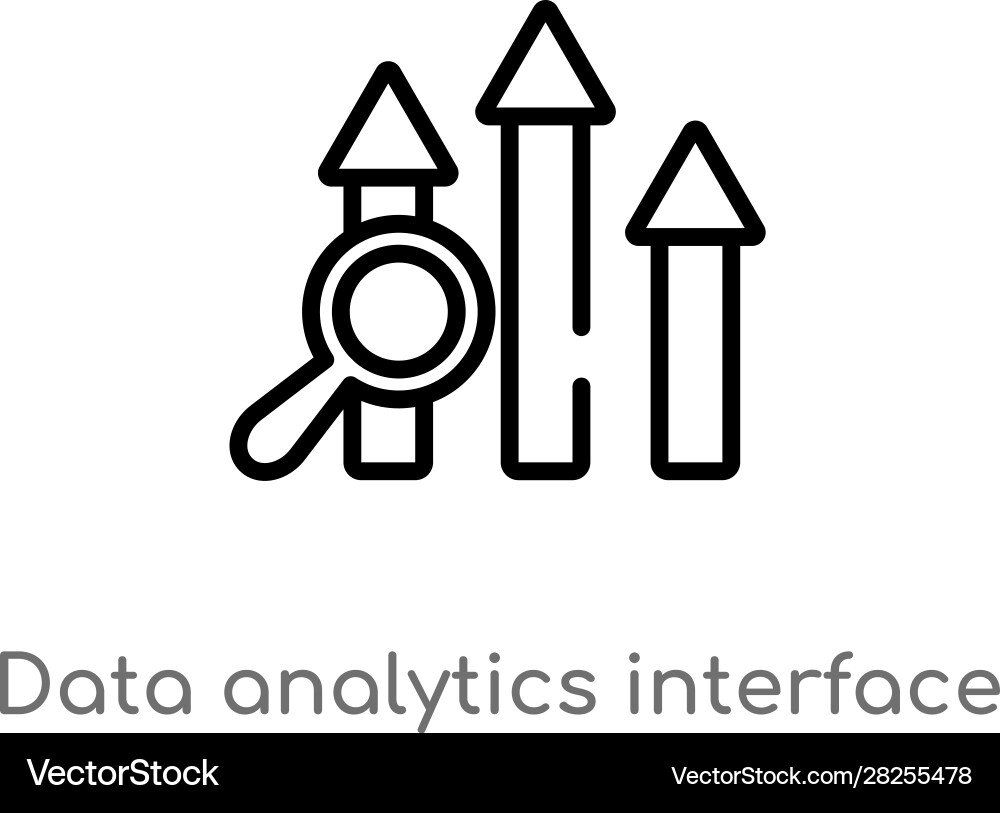 Outline data analytics interface icon isolated Vector Image