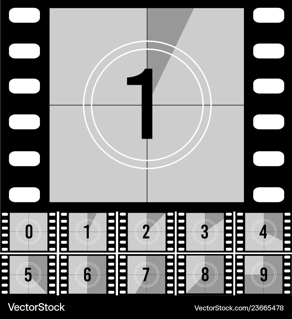 Retro Countdown Timer Frames vector image