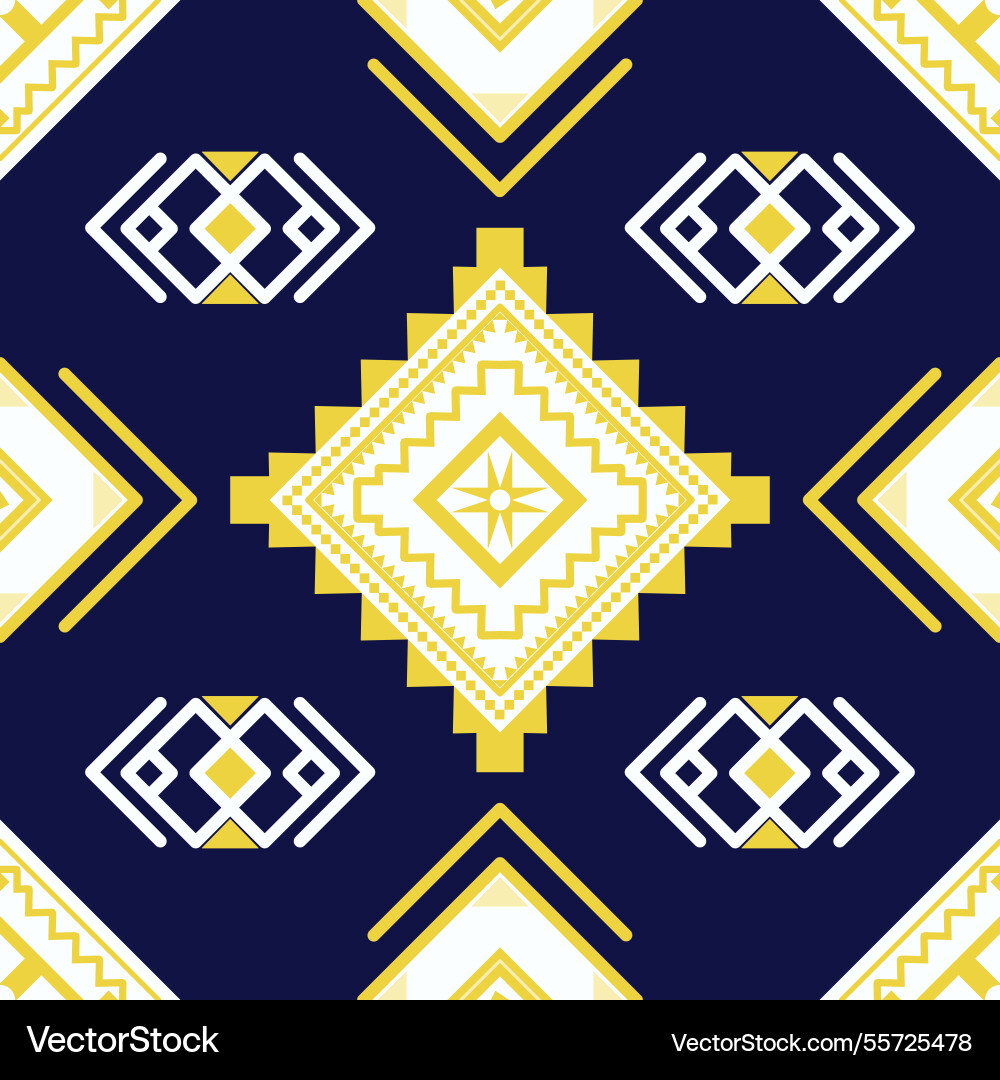 Seamless pattern native triangle and square shape Vector Image