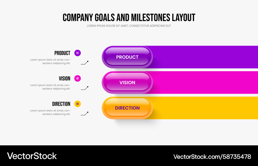 Three Option Diagram - Service Visualization Vector Image