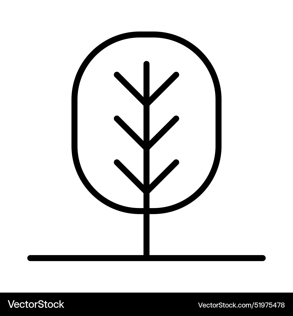 Tree icon in thin line style graphic design Vector Image