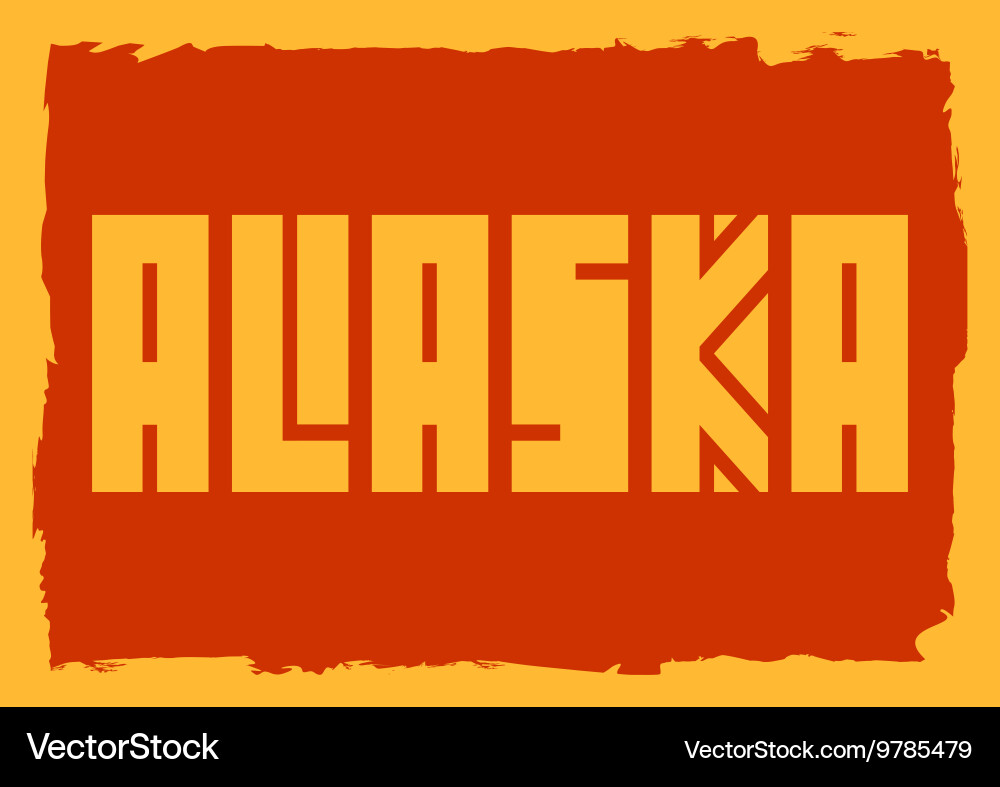 Alaska state name Vector Image