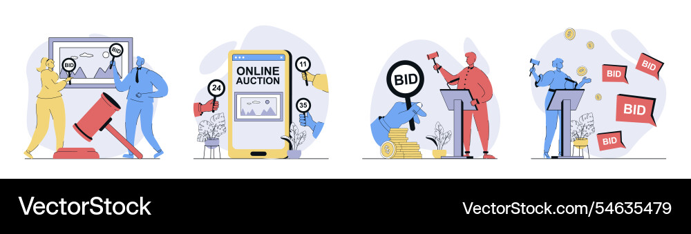 App development concept set in flat design for web App development concept set in flat design for web vector image