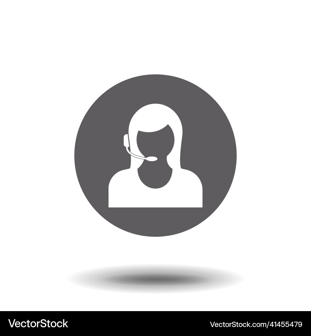 Call center worker icon assistantcallback symbol Call center worker icon assistantcallback symbol Vector Image