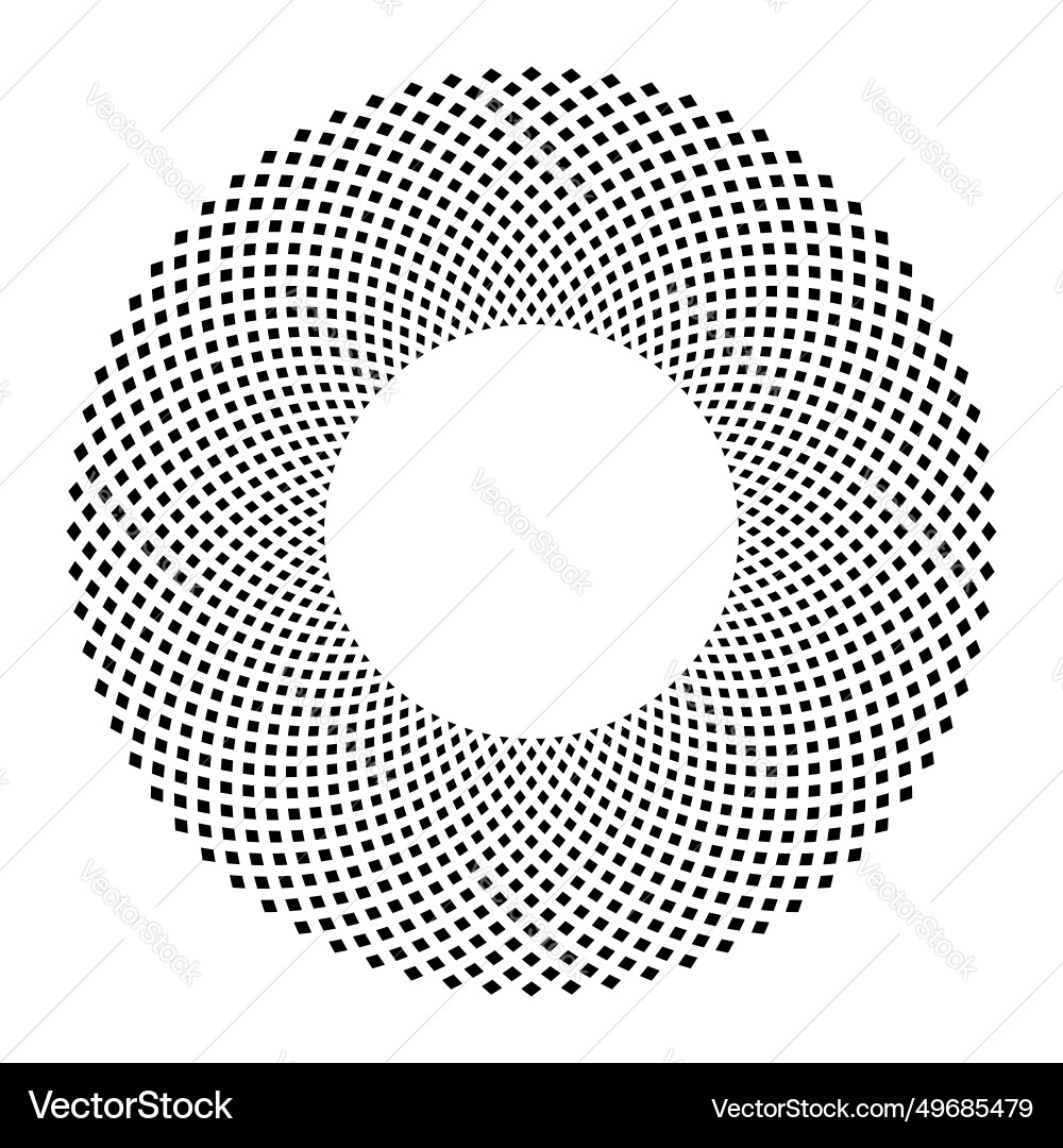 Circle radial dots pattern Vector Image