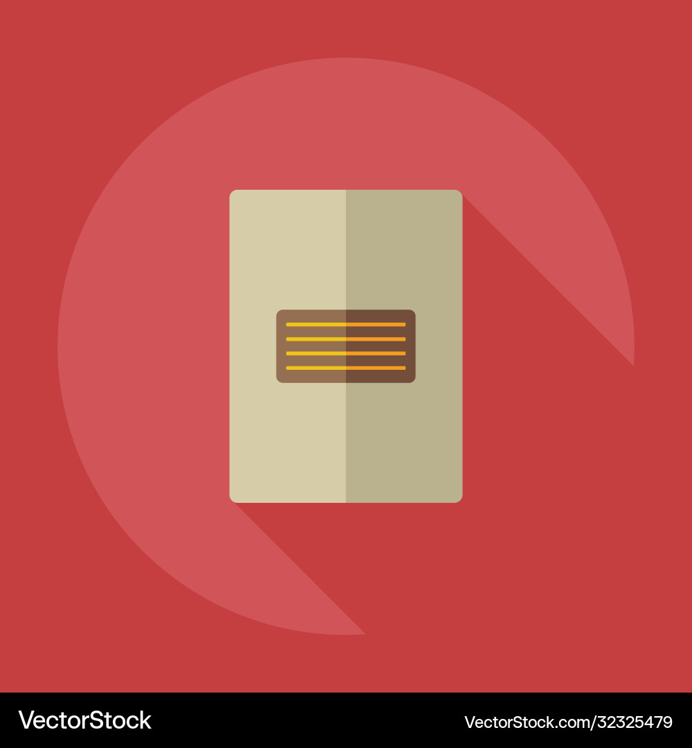 Flat modern design with shadow icon notebook vector image
