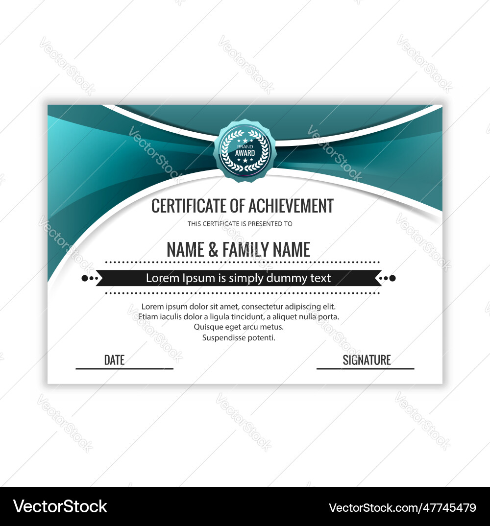 Gradient elegant certificate of appreciation Vector Image
