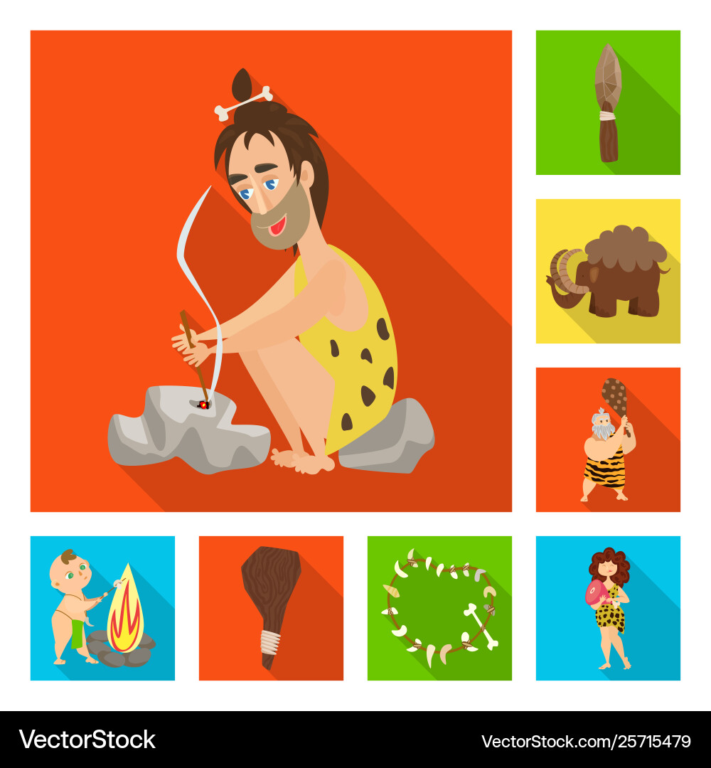 Isolated object evolution and prehistory symbol Isolated object evolution and prehistory symbol Vector Image