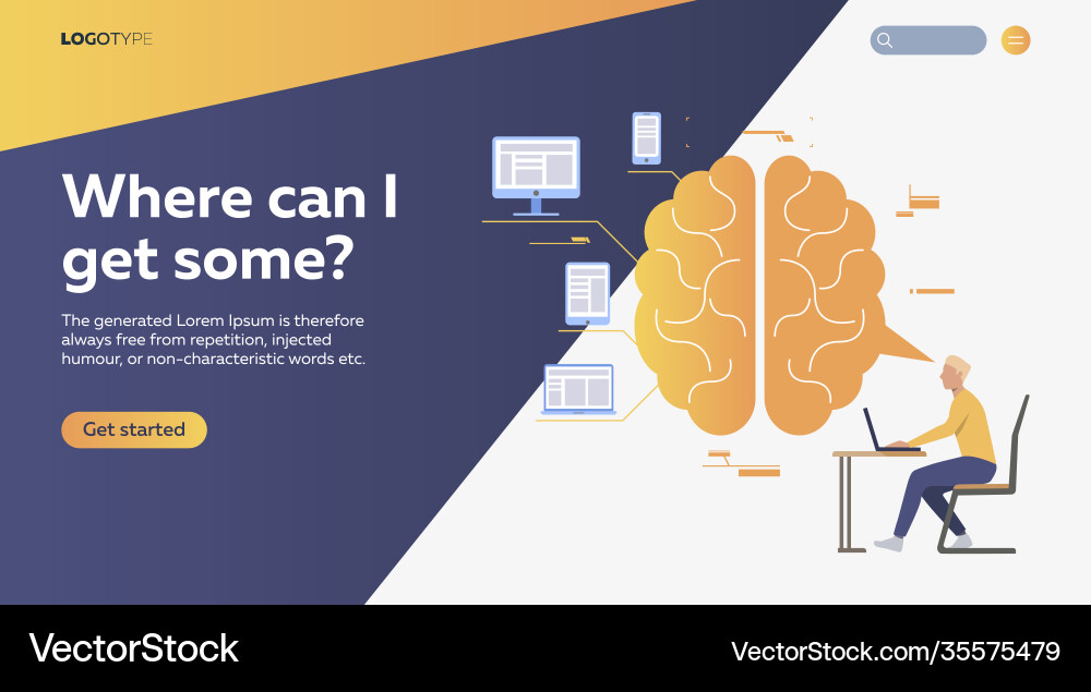 Man analyzing efficiency Man analyzing efficiency vector image