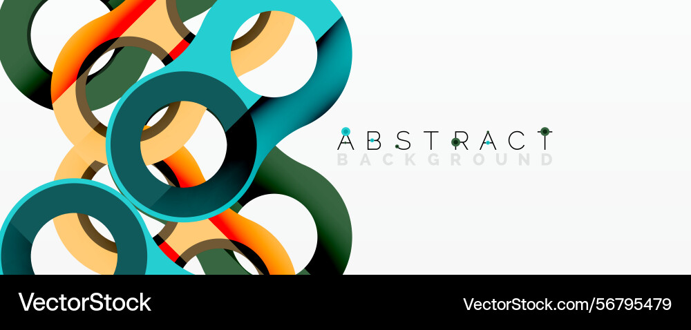 Modern abstract design interlocking colorful Modern abstract design interlocking colorful Vector Image