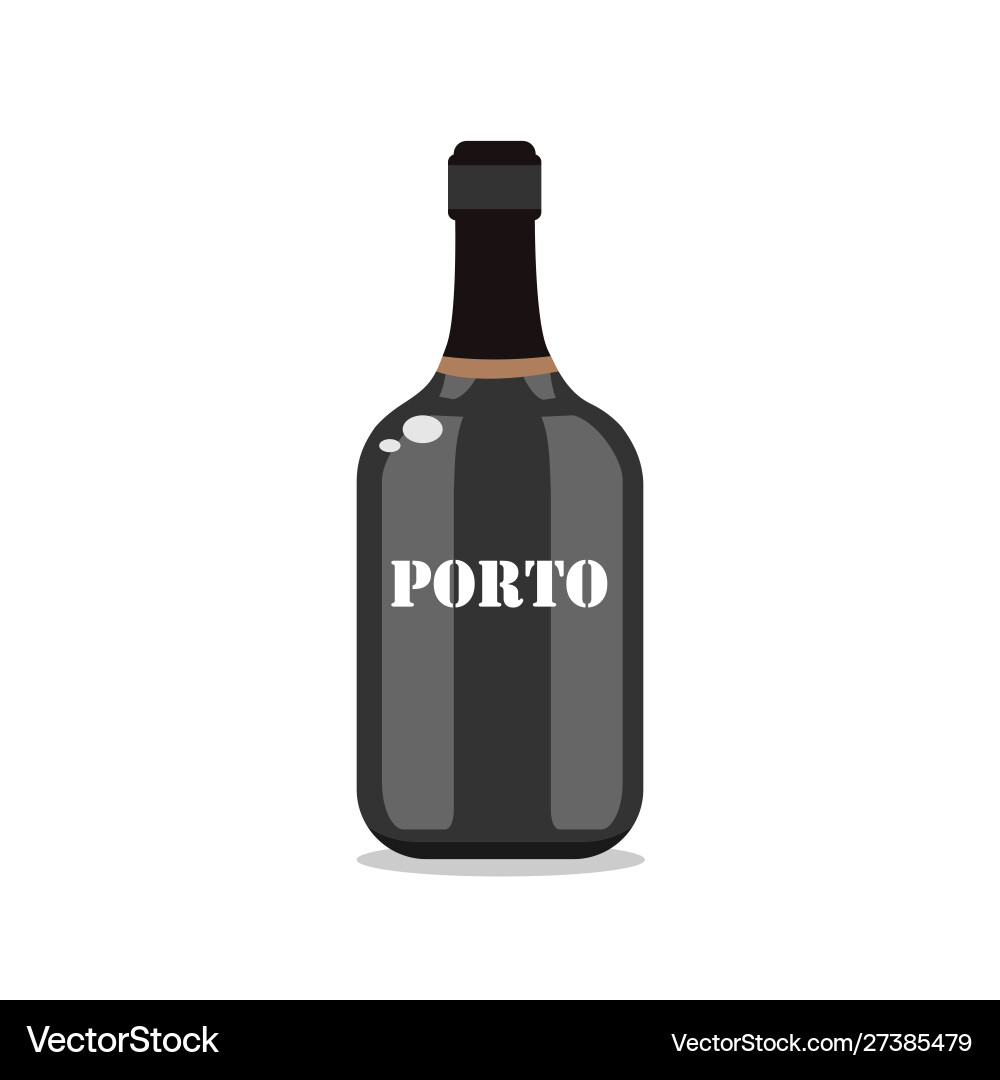 Port wine bottle type traditional portuguese Port wine bottle type traditional portuguese vector image